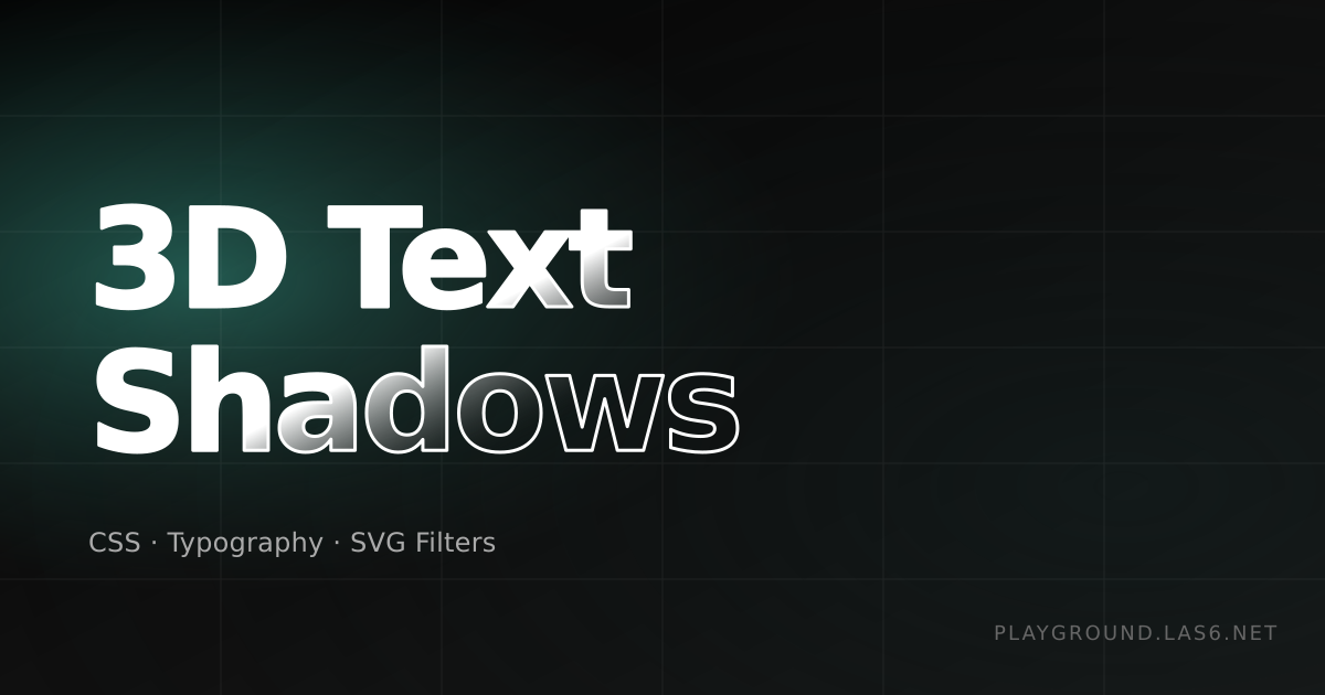 3D Text Shadows, from my playground.
